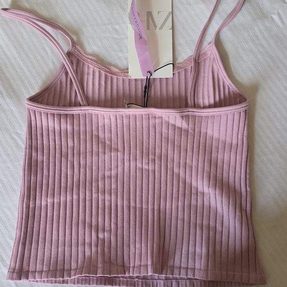 Zara Pink Ribbed Camisole Top - Picture 5 of 6